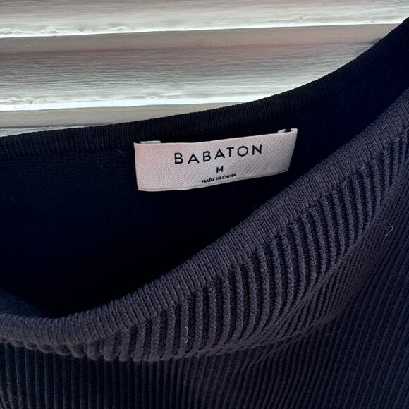 Aritizia (Babaton) Sculpt Knit One-shoulder Dress, Black (M) - Picture 5 of 5